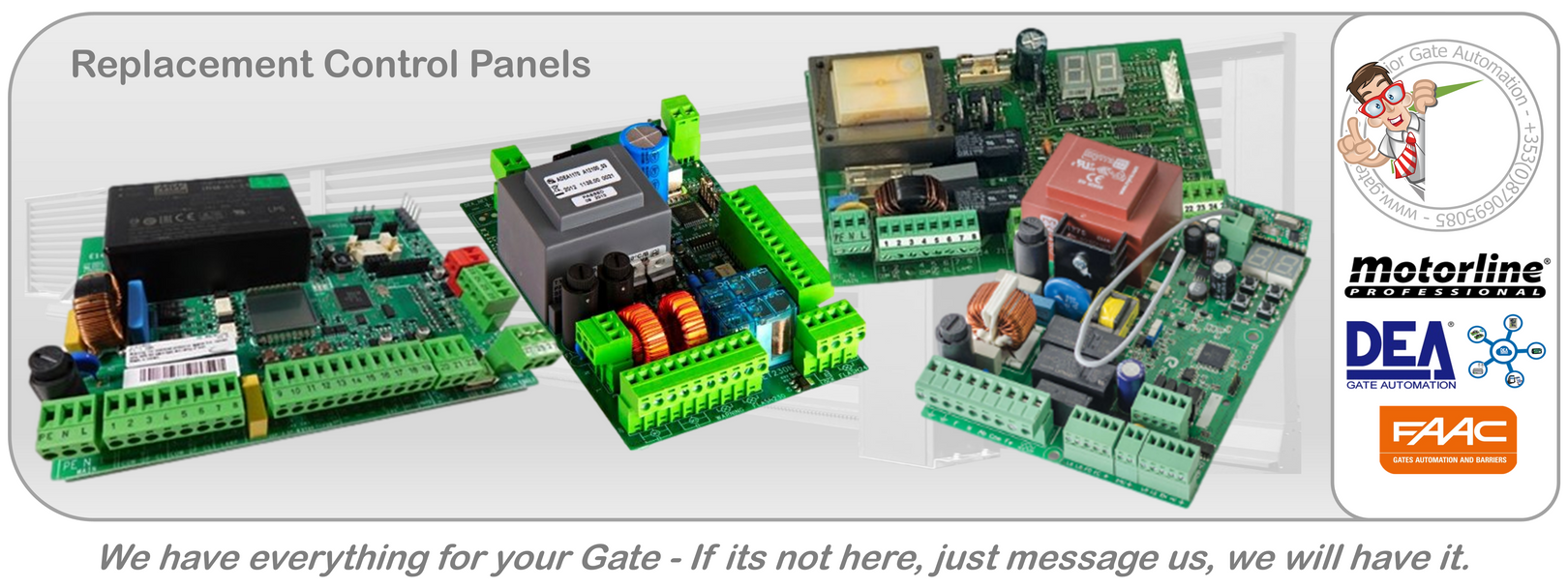 Replacement Gate Control Panels