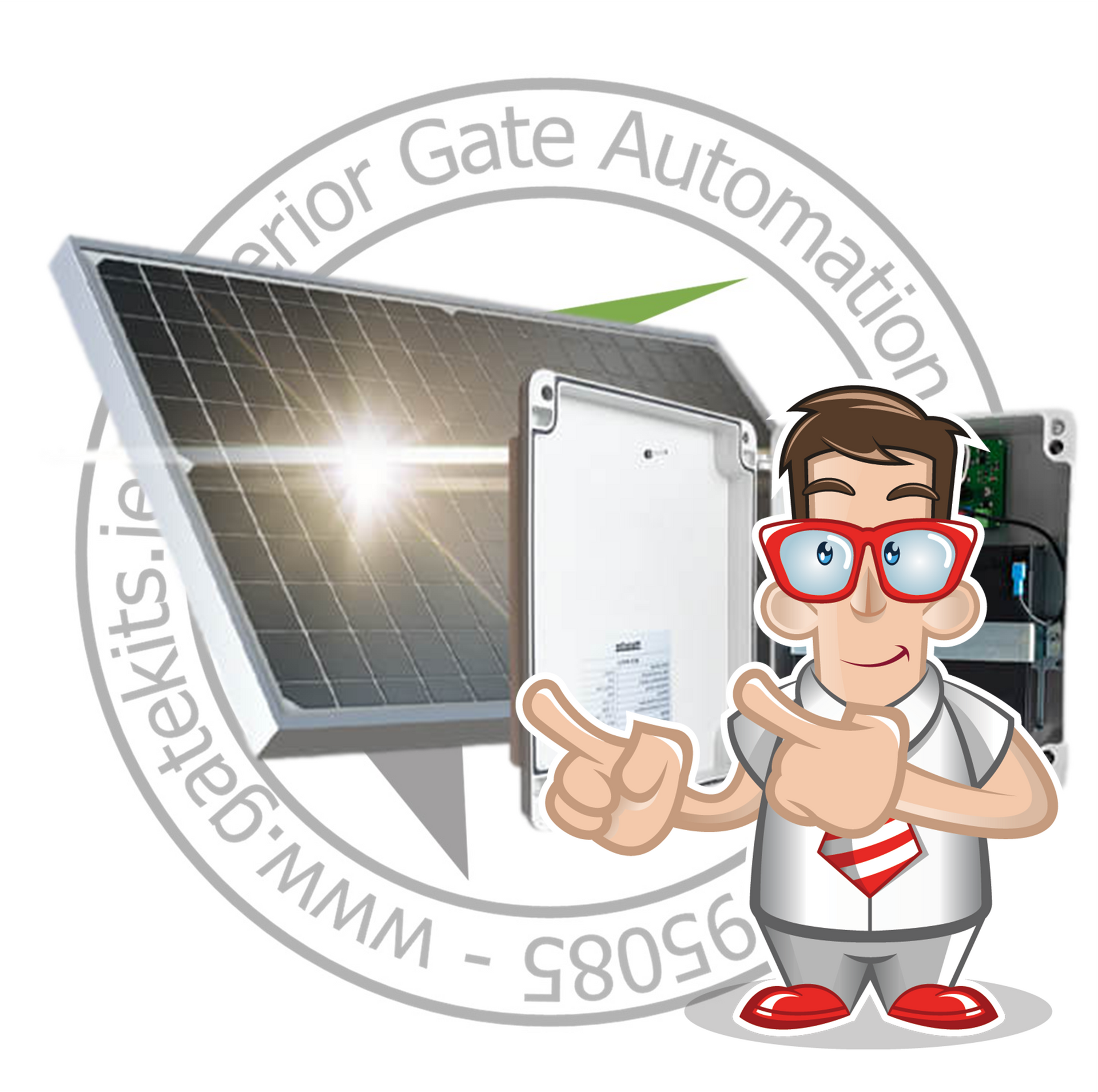 Solar power kit for gates