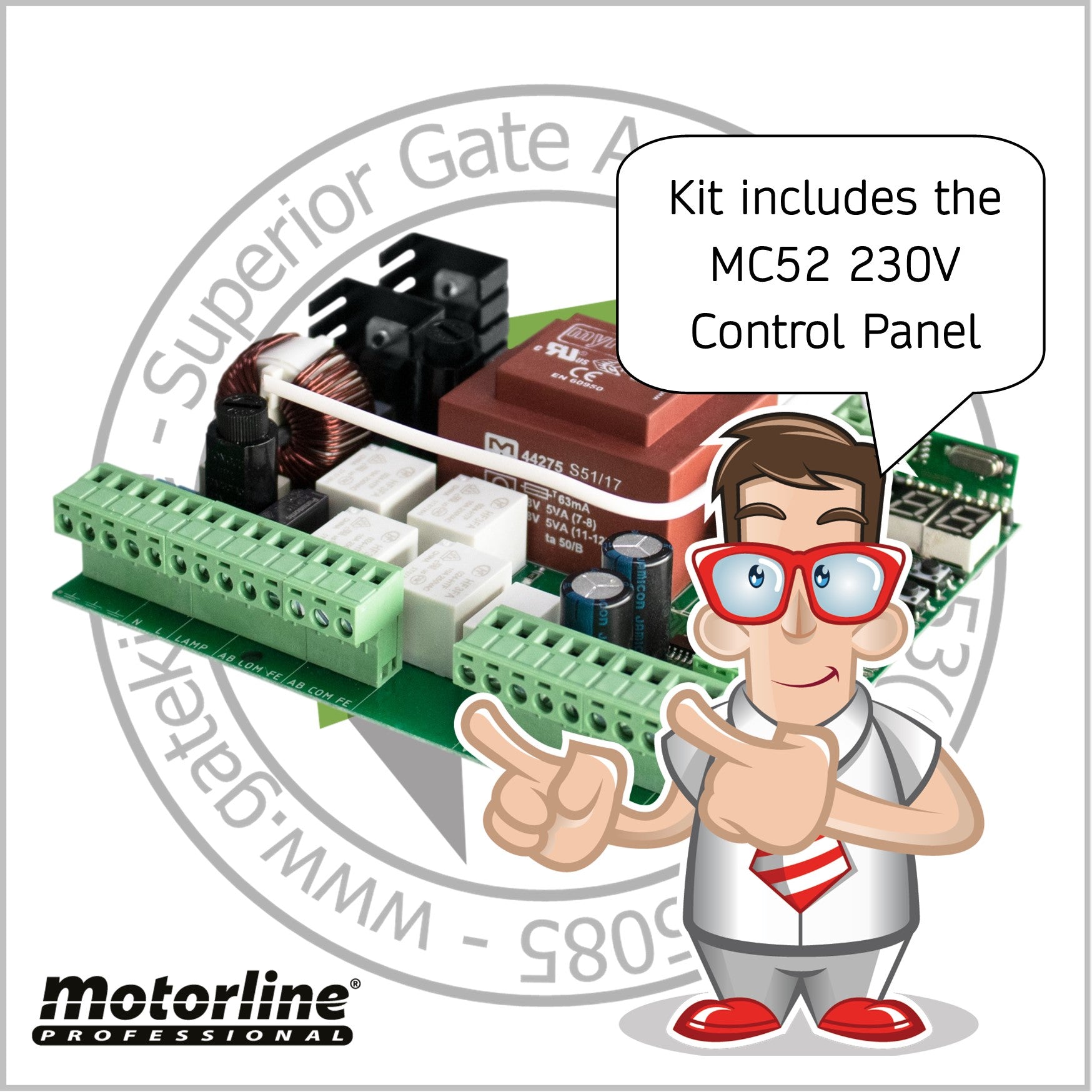 Motorline mc52 230v control panel