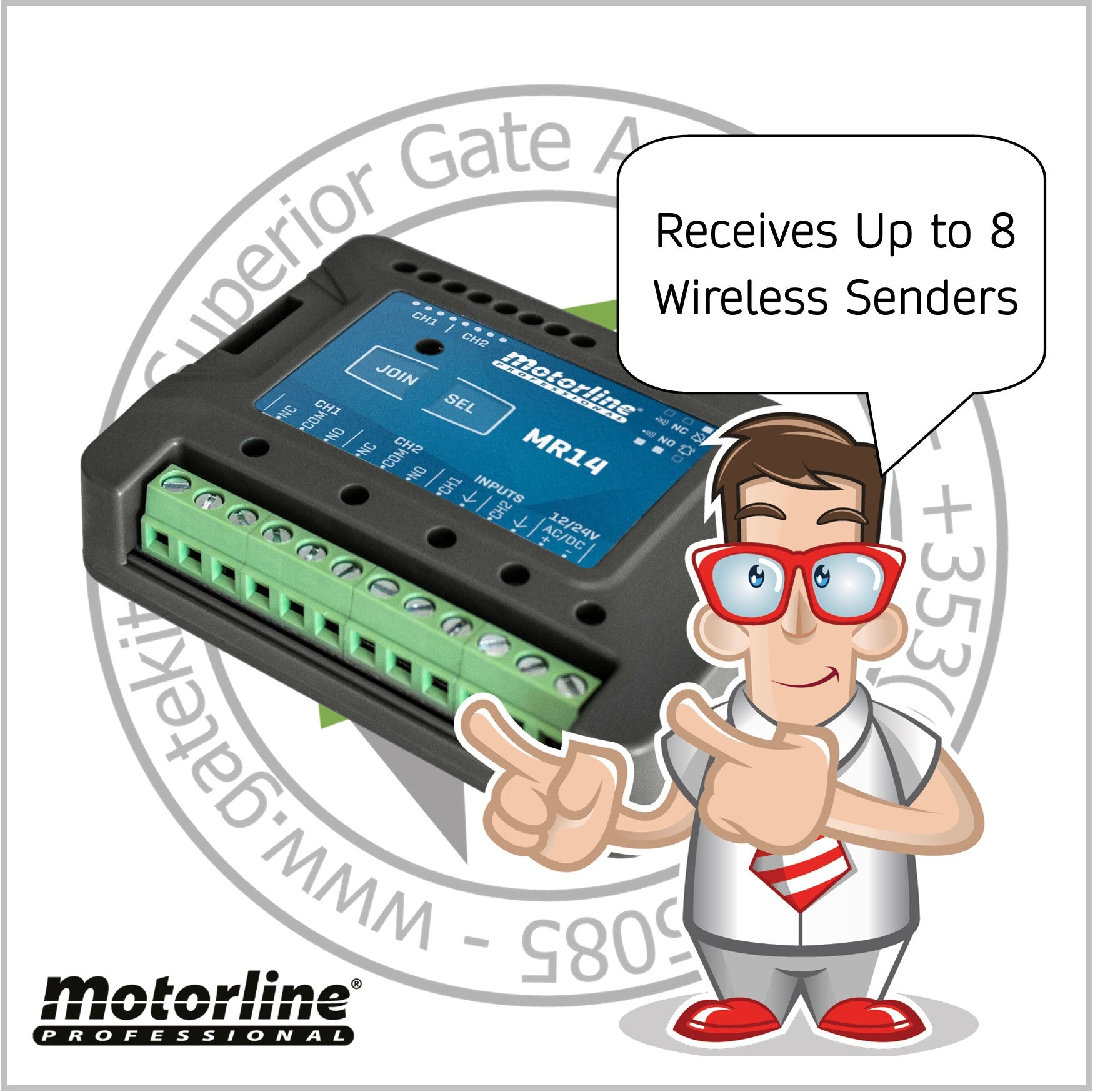 Motorline MX14/MR14 Wireless Safety Edge Sender/Receiver